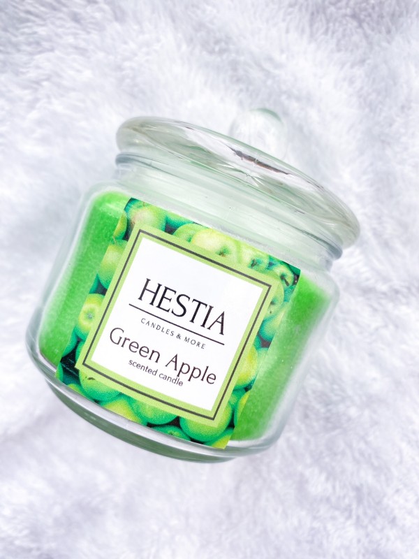 ароматна свещ зелена якълка от маслинов стеарин