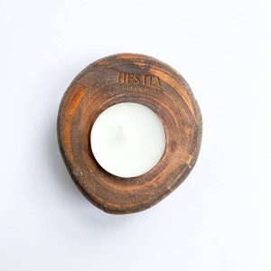 дървена поставка за чаена свещ